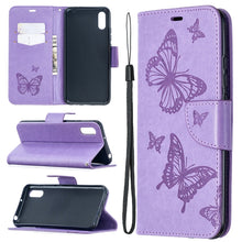Load image into Gallery viewer, Two Butterflies Embossing Pattern Horizontal Flip Leather Case with Holder &amp; Card Slot &amp; Wallet &amp; Lanyard, For Xiaomi Redmi 9A, For Xiaomi Redmi 9C