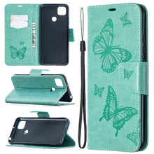 Load image into Gallery viewer, Two Butterflies Embossing Pattern Horizontal Flip Leather Case with Holder &amp; Card Slot &amp; Wallet &amp; Lanyard, For Xiaomi Redmi 9A, For Xiaomi Redmi 9C