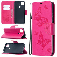 Load image into Gallery viewer, Two Butterflies Embossing Pattern Horizontal Flip Leather Case with Holder &amp; Card Slot &amp; Wallet &amp; Lanyard, For Xiaomi Redmi 9A, For Xiaomi Redmi 9C