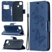 Load image into Gallery viewer, Two Butterflies Embossing Pattern Horizontal Flip Leather Case with Holder &amp; Card Slot &amp; Wallet &amp; Lanyard, For Xiaomi Redmi 9A, For Xiaomi Redmi 9C