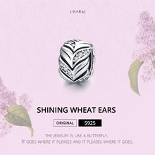 Load image into Gallery viewer, S925 Sterling Silver Wheat Zircon Beads DIY Bracelet Necklace Accessories, SCC1614