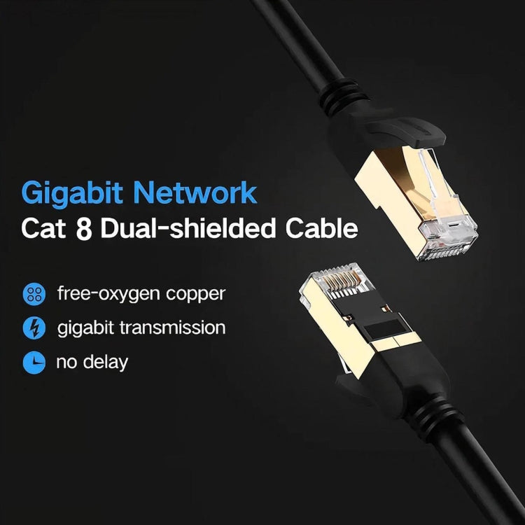 Gigabit Network Cat 8 Dual-shielded Cable, 1m, 2m, 3m, 5m, 8m, 10m, 15m, 20m, 30m