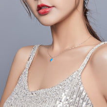 Load image into Gallery viewer, S925 Sterling Silver Deep Blue Heart Women Nacklace Jewelry
