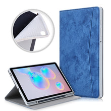 Load image into Gallery viewer, For Samsung Galaxy Tab S6 Lite P610/P615 Marble Cloth Texture TPU Horizontal Flip Leather Case with Holder &amp; Card Slot &amp; Pen Slot