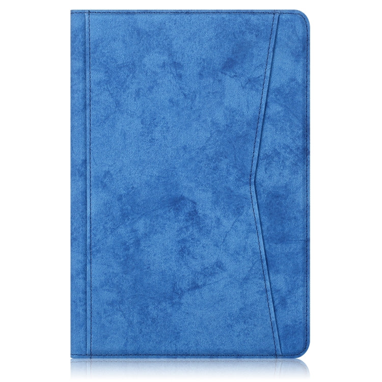 For Samsung Galaxy Tab S6 Lite P610/P615 Marble Cloth Texture TPU Horizontal Flip Leather Case with Holder & Card Slot & Pen Slot