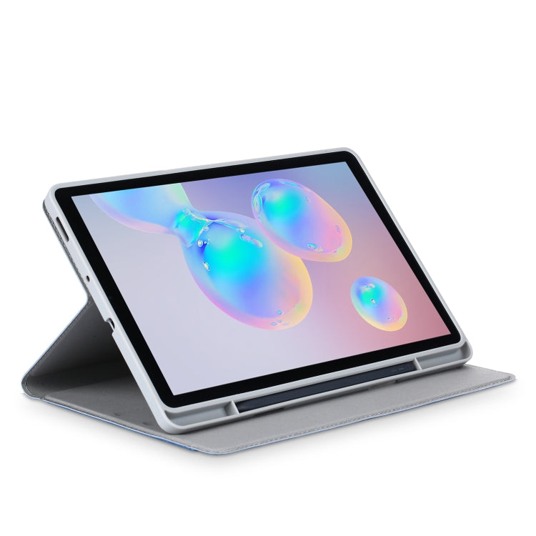 For Samsung Galaxy Tab S6 Lite P610/P615 Marble Cloth Texture TPU Horizontal Flip Leather Case with Holder & Card Slot & Pen Slot