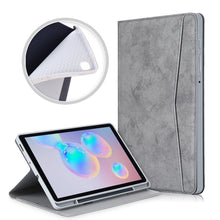 Load image into Gallery viewer, For Samsung Galaxy Tab S6 Lite P610/P615 Marble Cloth Texture TPU Horizontal Flip Leather Case with Holder &amp; Card Slot &amp; Pen Slot