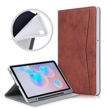 Load image into Gallery viewer, For Samsung Galaxy Tab S6 Lite P610/P615 Marble Cloth Texture TPU Horizontal Flip Leather Case with Holder &amp; Card Slot &amp; Pen Slot
