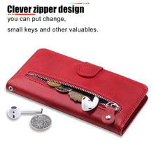 Load image into Gallery viewer, Fashion Calf Texture Zipper Horizontal Flip Leather Case with Stand &amp; Card Slots &amp; Wallet Function, For iPhone 12 Pro / 12, For iPhone 12 Pro Max, For Xiaomi Redmi 9C, For Xiaomi Redmi 9A, For Samsung Galaxy Note20 Ultra, For Samsung Galaxy Note20     ...