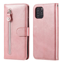 Load image into Gallery viewer, Fashion Calf Texture Zipper Horizontal Flip Leather Case with Stand &amp; Card Slots &amp; Wallet Function