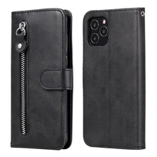 Load image into Gallery viewer, Fashion Calf Texture Zipper Horizontal Flip Leather Case with Stand &amp; Card Slots &amp; Wallet Function, For iPhone 12 Pro / 12, For iPhone 12 Pro Max, For Xiaomi Redmi 9C, For Xiaomi Redmi 9A, For Samsung Galaxy Note20 Ultra, For Samsung Galaxy Note20     ...