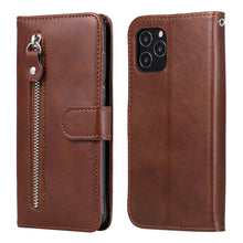 Load image into Gallery viewer, Fashion Calf Texture Zipper Horizontal Flip Leather Case with Stand &amp; Card Slots &amp; Wallet Function, For iPhone 12 Pro / 12, For iPhone 12 Pro Max, For Xiaomi Redmi 9C, For Xiaomi Redmi 9A, For Samsung Galaxy Note20 Ultra, For Samsung Galaxy Note20     ...