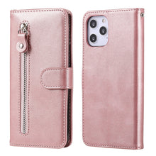 Load image into Gallery viewer, Fashion Calf Texture Zipper Horizontal Flip Leather Case with Stand &amp; Card Slots &amp; Wallet Function, For iPhone 12 Pro / 12, For iPhone 12 Pro Max, For Xiaomi Redmi 9C, For Xiaomi Redmi 9A, For Samsung Galaxy Note20 Ultra, For Samsung Galaxy Note20     ...