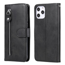 Load image into Gallery viewer, Fashion Calf Texture Zipper Horizontal Flip Leather Case with Stand &amp; Card Slots &amp; Wallet Function, For iPhone 12 Pro / 12, For iPhone 12 Pro Max, For Xiaomi Redmi 9C, For Xiaomi Redmi 9A, For Samsung Galaxy Note20 Ultra, For Samsung Galaxy Note20     ...
