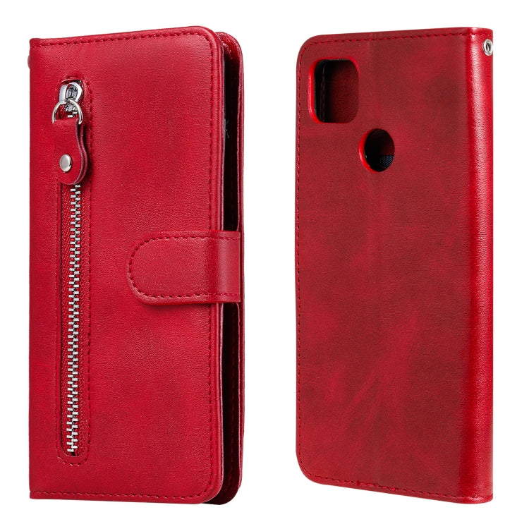 Fashion Calf Texture Zipper Horizontal Flip Leather Case with Stand & Card Slots & Wallet Function