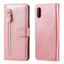 Load image into Gallery viewer, Fashion Calf Texture Zipper Horizontal Flip Leather Case with Stand &amp; Card Slots &amp; Wallet Function