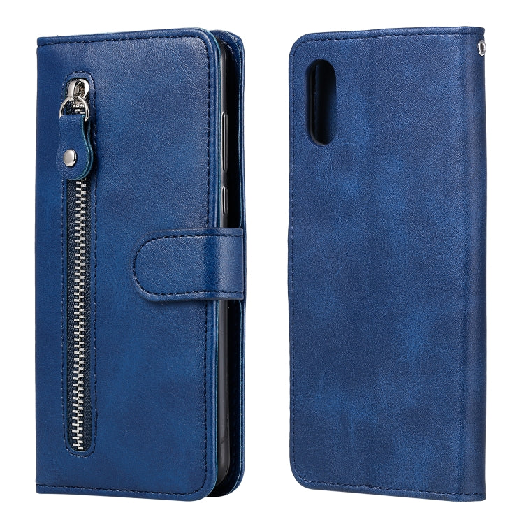 Fashion Calf Texture Zipper Horizontal Flip Leather Case with Stand & Card Slots & Wallet Function