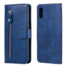 Load image into Gallery viewer, Fashion Calf Texture Zipper Horizontal Flip Leather Case with Stand &amp; Card Slots &amp; Wallet Function