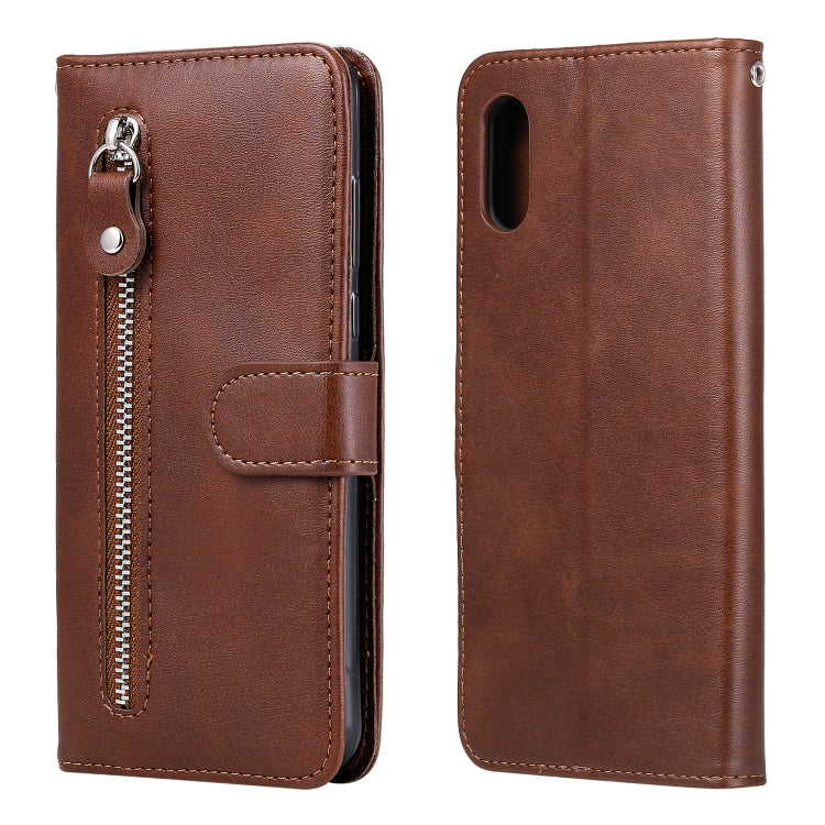 Fashion Calf Texture Zipper Horizontal Flip Leather Case with Stand & Card Slots & Wallet Function