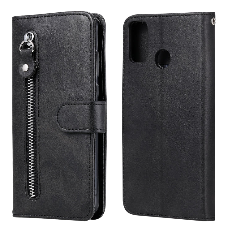 Fashion Calf Texture Zipper Horizontal Flip Leather Case with Stand & Card Slots & Wallet Function