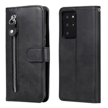 Load image into Gallery viewer, Fashion Calf Texture Zipper Horizontal Flip Leather Case with Stand &amp; Card Slots &amp; Wallet Function
