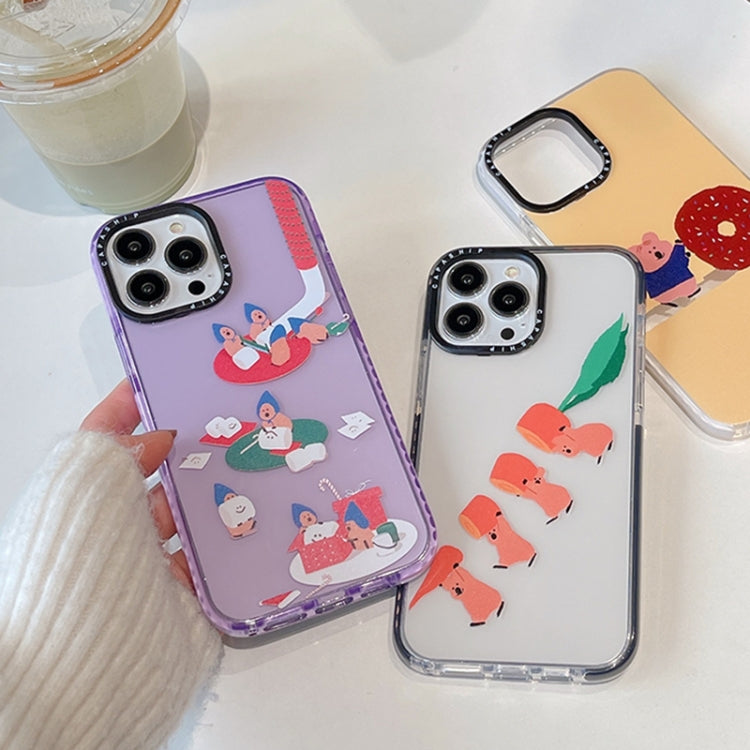 Simple Illustration Pattern Full Coverage Phone Case, For iPhone 16