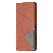 Load image into Gallery viewer, Rhombus Texture Horizontal Flip Magnetic Leather Case with Holder &amp; Card Slots, For Xiaomi Redmi 9A, For Xiaomi Redmi 9C, For iPhone 12 mini, For iPhone 12 / 12 Pro, For iPhone 12 Pro Max