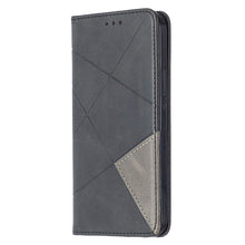 Load image into Gallery viewer, Rhombus Texture Horizontal Flip Magnetic Leather Case with Holder &amp; Card Slots, For Xiaomi Redmi 9A, For Xiaomi Redmi 9C, For iPhone 12 mini, For iPhone 12 / 12 Pro, For iPhone 12 Pro Max