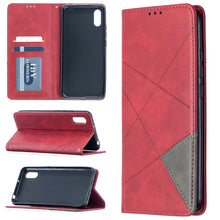 Load image into Gallery viewer, Rhombus Texture Horizontal Flip Magnetic Leather Case with Holder &amp; Card Slots, For Xiaomi Redmi 9A, For Xiaomi Redmi 9C, For iPhone 12 mini, For iPhone 12 / 12 Pro, For iPhone 12 Pro Max