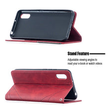 Load image into Gallery viewer, Rhombus Texture Horizontal Flip Magnetic Leather Case with Holder &amp; Card Slots, For Xiaomi Redmi 9A, For Xiaomi Redmi 9C, For iPhone 12 mini, For iPhone 12 / 12 Pro, For iPhone 12 Pro Max