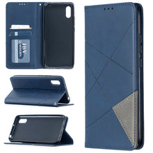 Load image into Gallery viewer, Rhombus Texture Horizontal Flip Magnetic Leather Case with Holder &amp; Card Slots, For Xiaomi Redmi 9A, For Xiaomi Redmi 9C, For iPhone 12 mini, For iPhone 12 / 12 Pro, For iPhone 12 Pro Max