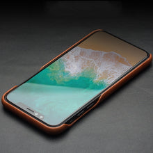 Load image into Gallery viewer, For iPhone X / XS QIALINO Shockproof Cowhide Leather Protective Case