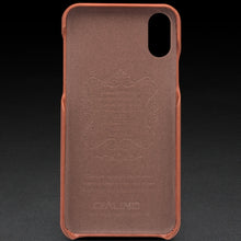 Load image into Gallery viewer, For iPhone X / XS QIALINO Shockproof Cowhide Leather Protective Case