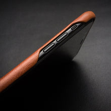 Load image into Gallery viewer, For iPhone X / XS QIALINO Shockproof Cowhide Leather Protective Case