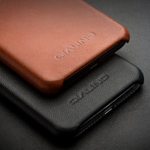 Load image into Gallery viewer, For iPhone X / XS QIALINO Shockproof Cowhide Leather Protective Case
