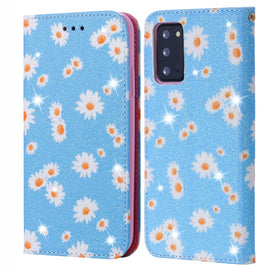 Glittering Daisy Magnetic Horizontal Flip Leather Case with Holder & Card Slots & Photo Frame