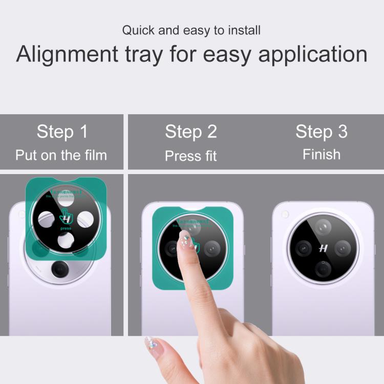 imak Black Version HD Glass Rear Camera Lens Film, Self-positioning Version