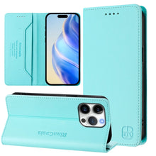 Load image into Gallery viewer, RC01 Dual-Folded Magnetic Suction RFID Leather Phone Case, For iPhone 17e / 16e, For iPhone 17 Pro Max, For iPhone 17 Pro, For iPhone 17, For iPhone Air, For iPhone 16 Pro Max
