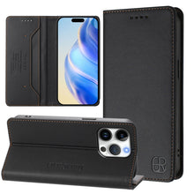 Load image into Gallery viewer, RC01 Dual-Folded Magnetic Suction RFID Leather Phone Case, For iPhone 17e / 16e, For iPhone 17 Pro Max, For iPhone 17 Pro, For iPhone 17, For iPhone Air, For iPhone 16 Pro Max
