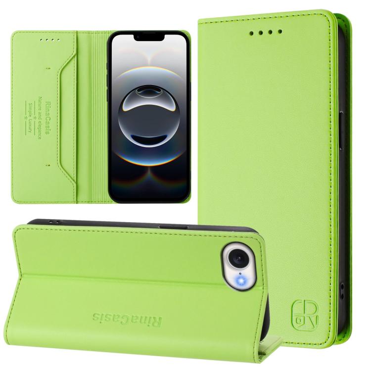RC01 Dual-Folded Magnetic Suction RFID Leather Phone Case, For iPhone 18 Pro / 17 Pro, For iPhone 18 Pro Max / 17 Pro Max, For iPhone 17e / 16e, For iPhone 17, For iPhone Air, For iPhone 16 Pro Max