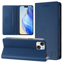 Load image into Gallery viewer, RC01 Dual-Folded Magnetic Suction RFID Leather Phone Case, For iPhone 16 Pro, For iPhone 16 Plus, For iPhone 16, For iPhone 15 Pro Max, For iPhone 15 Pro, For iPhone 15 Plus