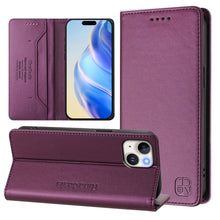 Load image into Gallery viewer, RC01 Dual-Folded Magnetic Suction RFID Leather Phone Case, For iPhone 16 Pro, For iPhone 16 Plus, For iPhone 16, For iPhone 15 Pro Max, For iPhone 15 Pro, For iPhone 15 Plus