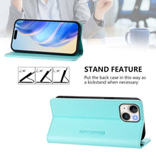 Load image into Gallery viewer, RC01 Dual-Folded Magnetic Suction RFID Leather Phone Case, For iPhone 15, For iPhone 14 Plus, For iPhone 14 / 13, For iPhone 14 Pro, For iPhone 14 Pro Max, For iPhone 7 / 8 / SE 2022