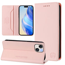 Load image into Gallery viewer, RC01 Dual-Folded Magnetic Suction RFID Leather Phone Case, For iPhone 15, For iPhone 14 Plus, For iPhone 14 / 13, For iPhone 14 Pro, For iPhone 14 Pro Max, For iPhone 7 / 8 / SE 2022