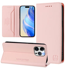 Load image into Gallery viewer, RC01 Dual-Folded Magnetic Suction RFID Leather Phone Case, For iPhone 15, For iPhone 14 Plus, For iPhone 14 / 13, For iPhone 14 Pro, For iPhone 14 Pro Max, For iPhone 7 / 8 / SE 2022