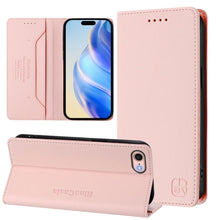 Load image into Gallery viewer, RC01 Dual-Folded Magnetic Suction RFID Leather Phone Case, For iPhone 15, For iPhone 14 Plus, For iPhone 14 / 13, For iPhone 14 Pro, For iPhone 14 Pro Max, For iPhone 7 / 8 / SE 2022