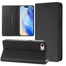 Load image into Gallery viewer, RC01 Dual-Folded Magnetic Suction RFID Leather Phone Case, For iPhone 15, For iPhone 14 Plus, For iPhone 14 / 13, For iPhone 14 Pro, For iPhone 14 Pro Max, For iPhone 7 / 8 / SE 2022