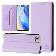 Load image into Gallery viewer, RC01 Dual-Folded Magnetic Suction RFID Leather Phone Case, For iPhone 15, For iPhone 14 Plus, For iPhone 14 / 13, For iPhone 14 Pro, For iPhone 14 Pro Max, For iPhone 7 / 8 / SE 2022