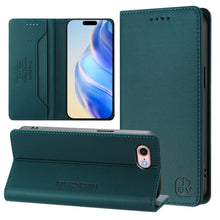 Load image into Gallery viewer, RC01 Dual-Folded Magnetic Suction RFID Leather Phone Case, For iPhone 15, For iPhone 14 Plus, For iPhone 14 / 13, For iPhone 14 Pro, For iPhone 14 Pro Max, For iPhone 7 / 8 / SE 2022