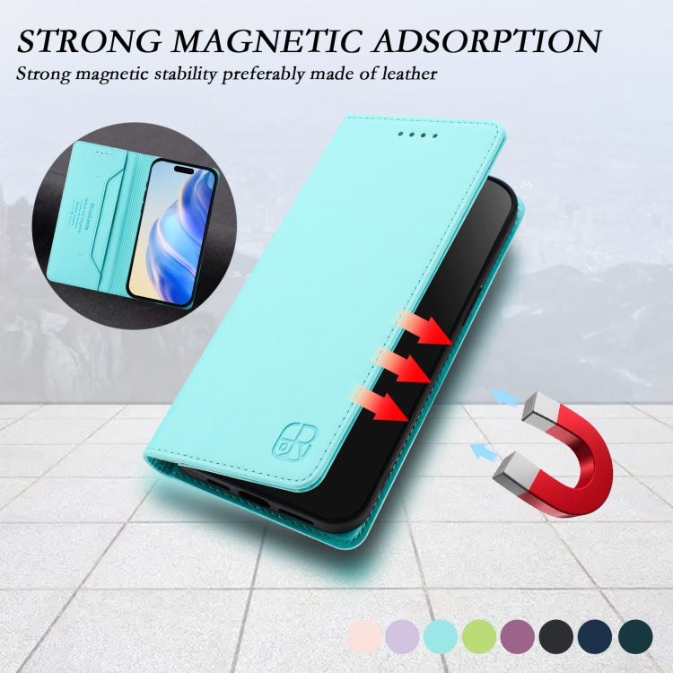 RC01 Dual-Folded Magnetic Suction RFID Leather Phone Case, For iPhone 13 Pro Max, For iPhone 13 Pro, For iPhone 13 mini, For iPhone 12 / 12 Pro, For iPhone 12 Pro Max, For iPhone 12 mini